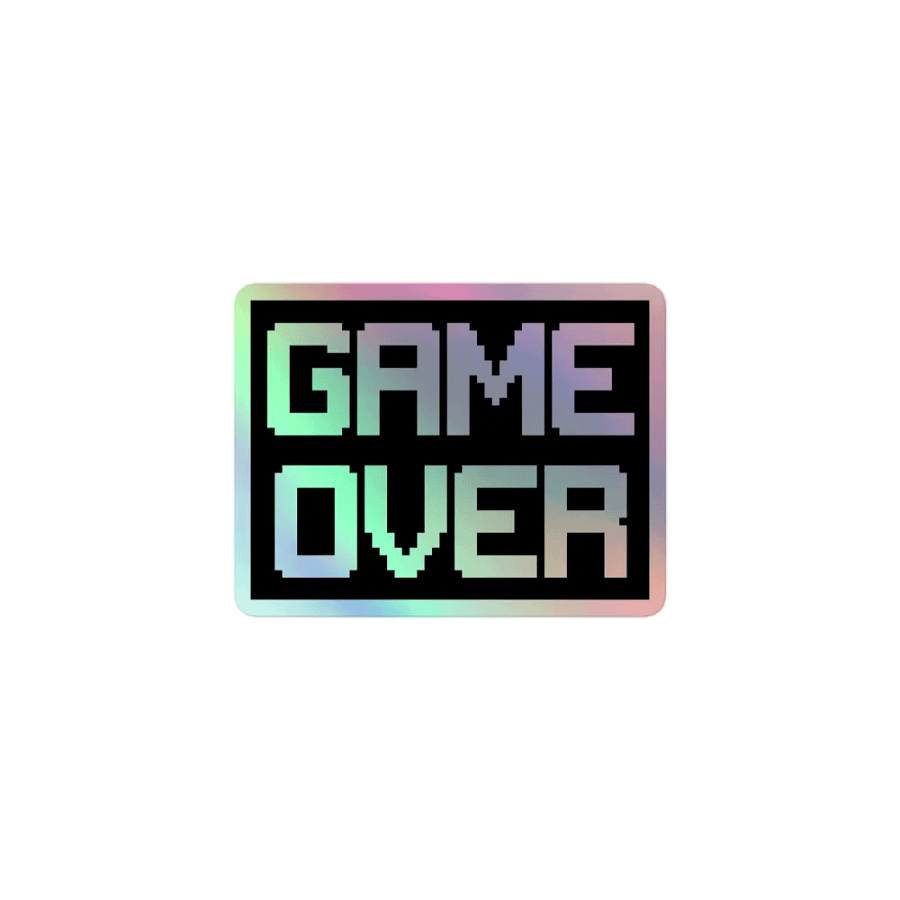 GAME OVER HOLO STICKER product image (1)