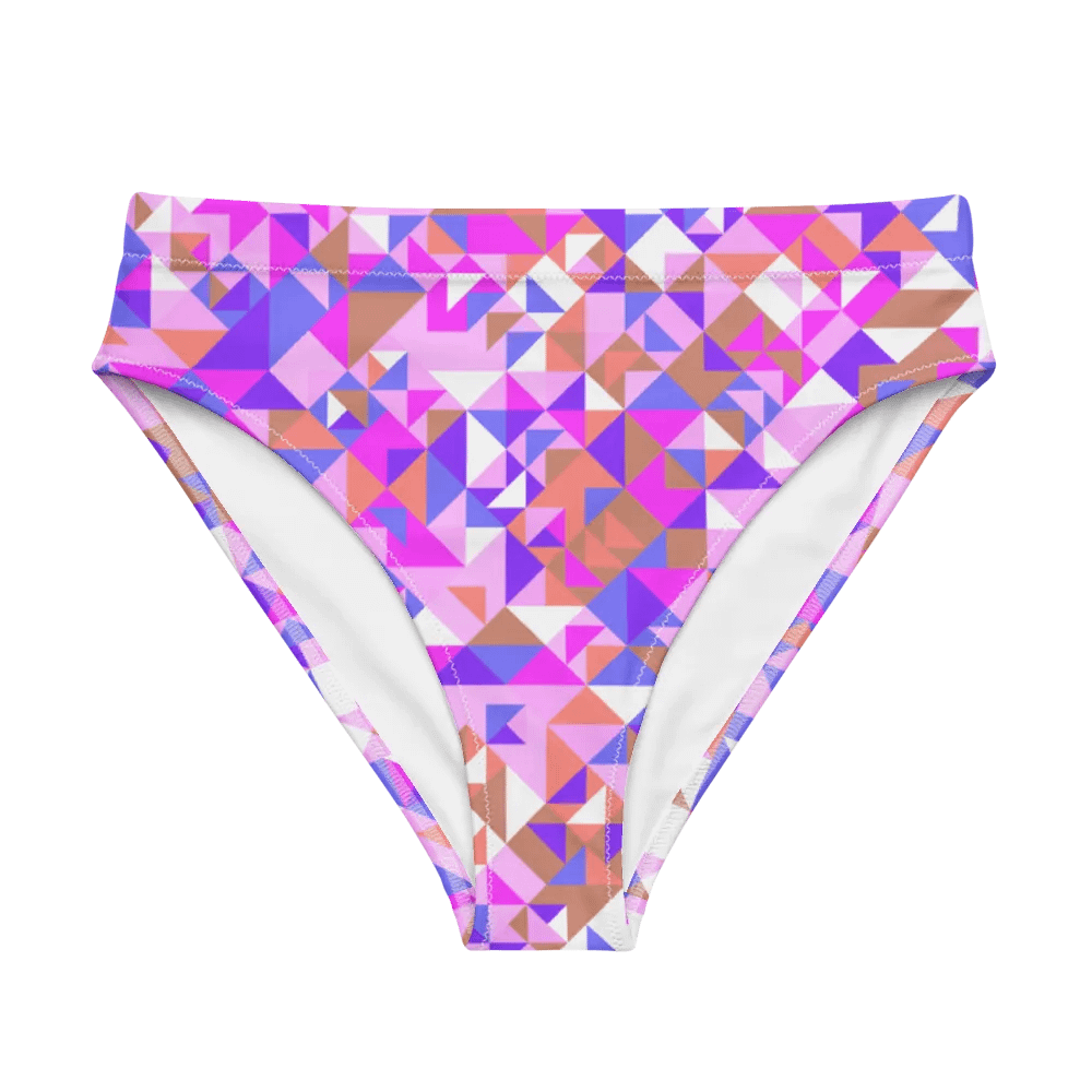 Colorful vector Pattern Design High Waisted Bikini Bottom - v4 product image (5)