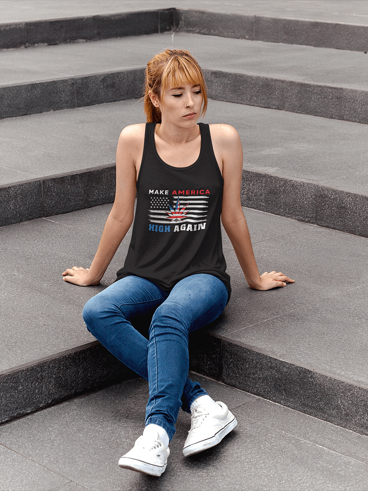 Make America High Again Patriotic Flowy Tank Top product image (2)