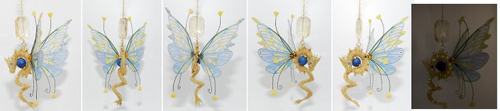Large Fairy Wing Bead SDragon 3D Beadwork Ornament product image (2)