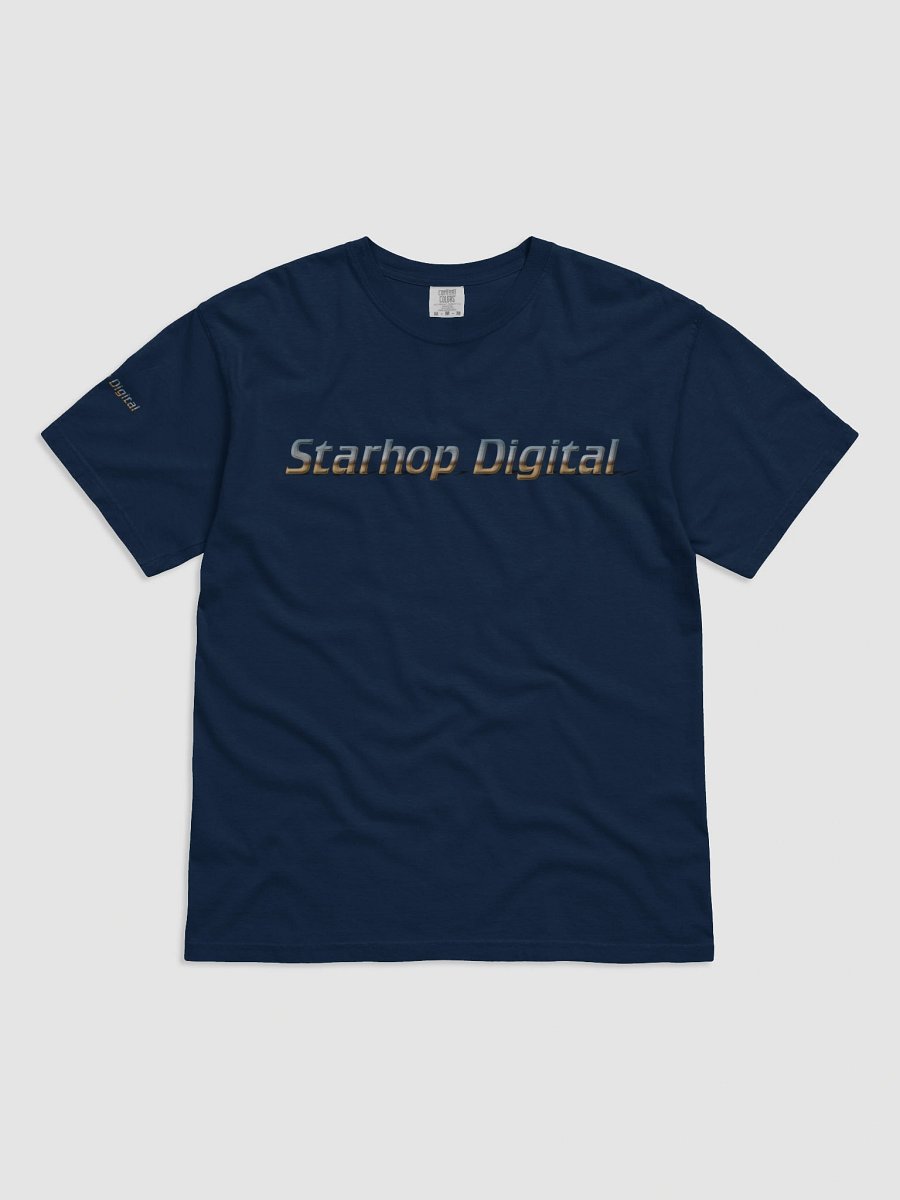 Starhop Digital Dual Logo Navy Blue Cotton T-Shirt product image (1)