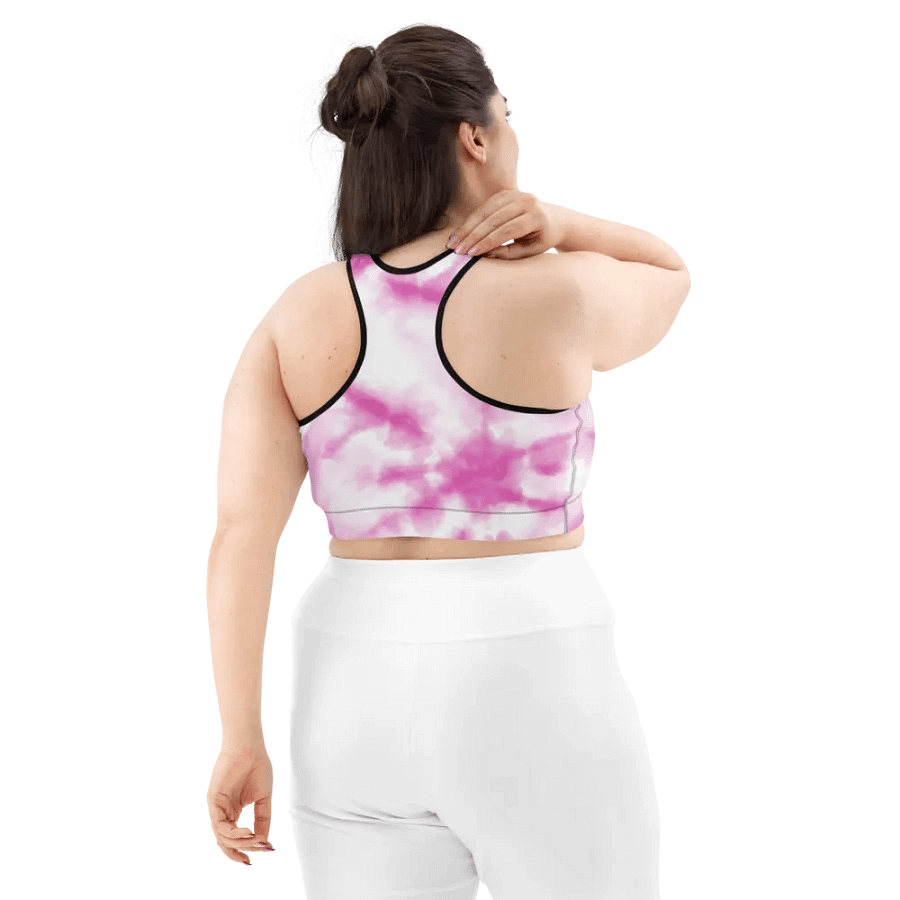 Highland Cow Blooms Breast Cancer Awareness Sports Bra product image (5)
