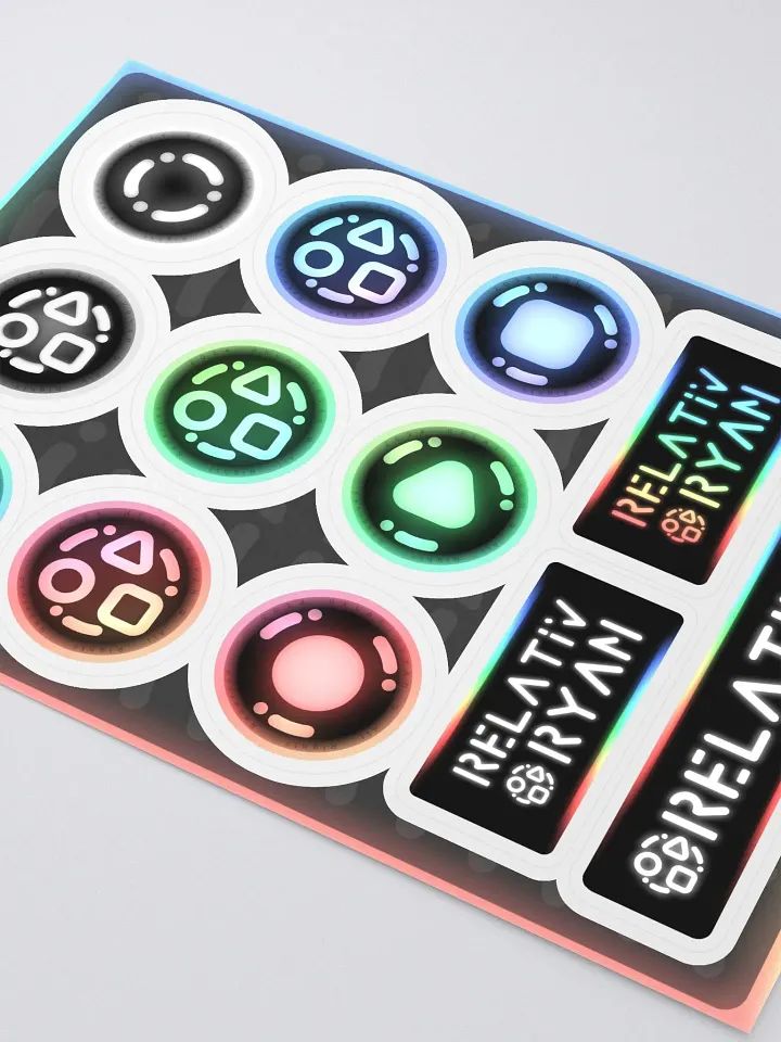RelativRyan Kiss Cut Sticker Sheet w/BG Set #0 (On White) product image (2)