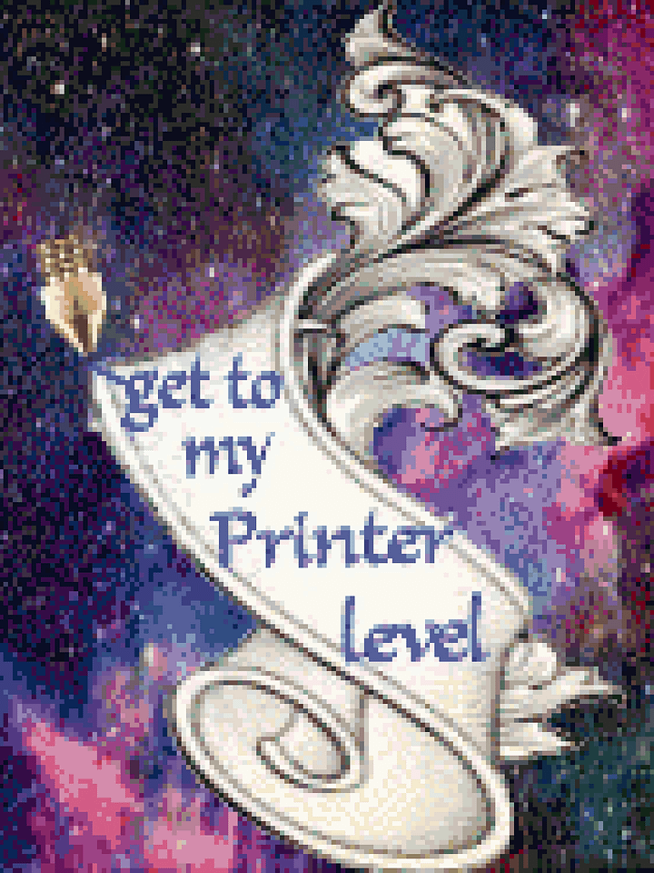 stickmustervorlage get to my Printer level, schwer 60 fabig product image (1)