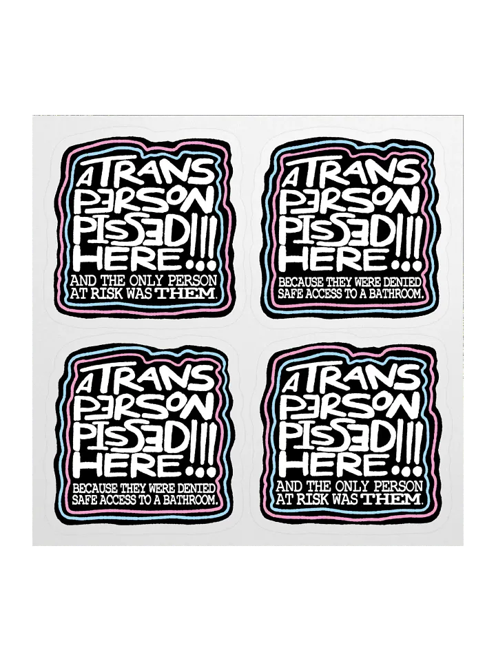 A TRANS PERSON PEED HERE! Sticker Set product image (1)