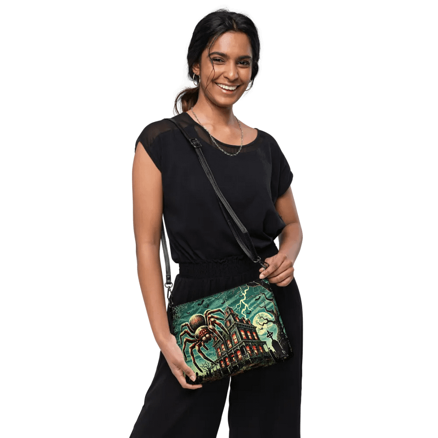 Giant Spider Haunted House Crossbody Bag - Spooky Purse product image (10)