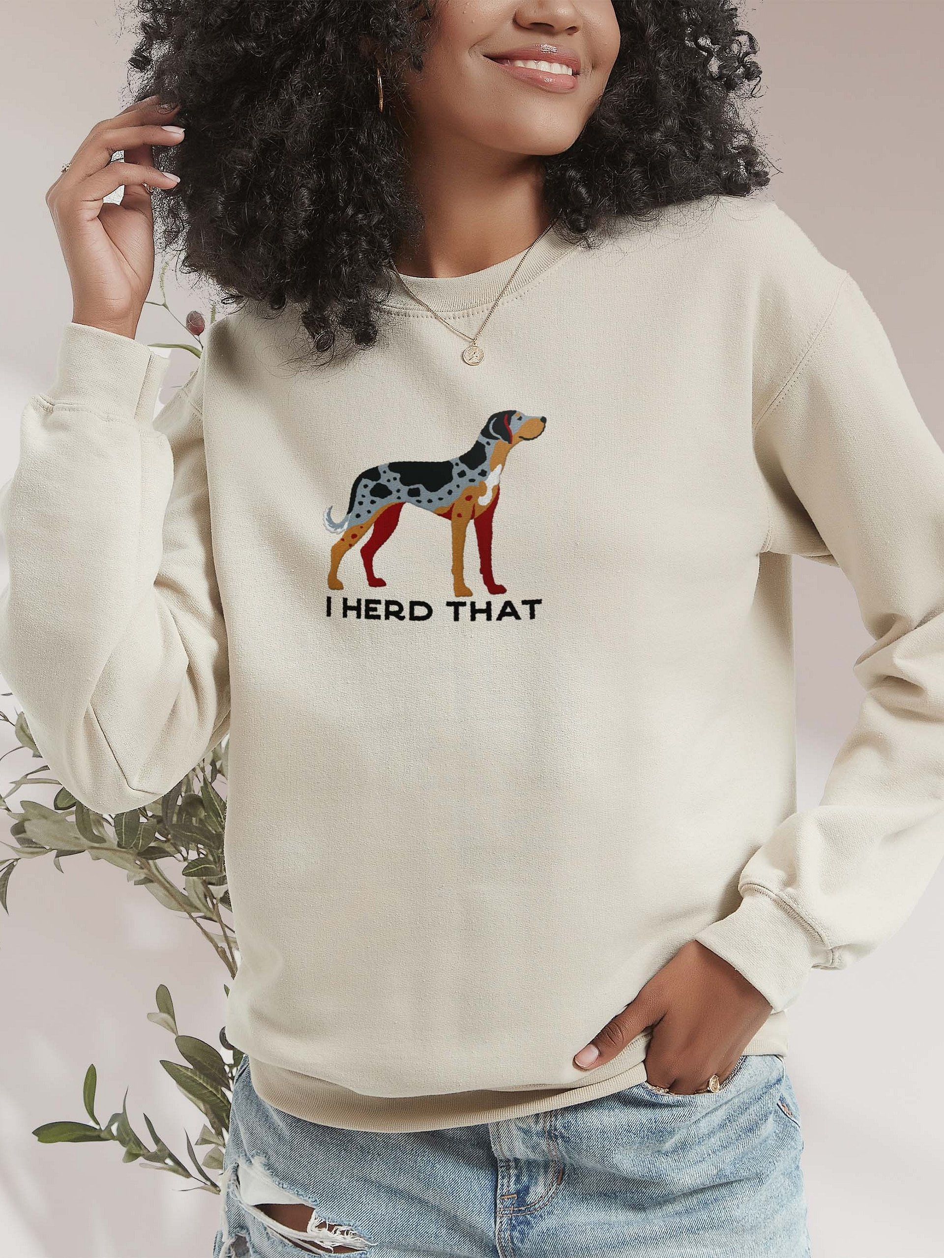I Herd That Sweatshirt (Embroidered) of a Catahoula Leopard Dog product image (2)