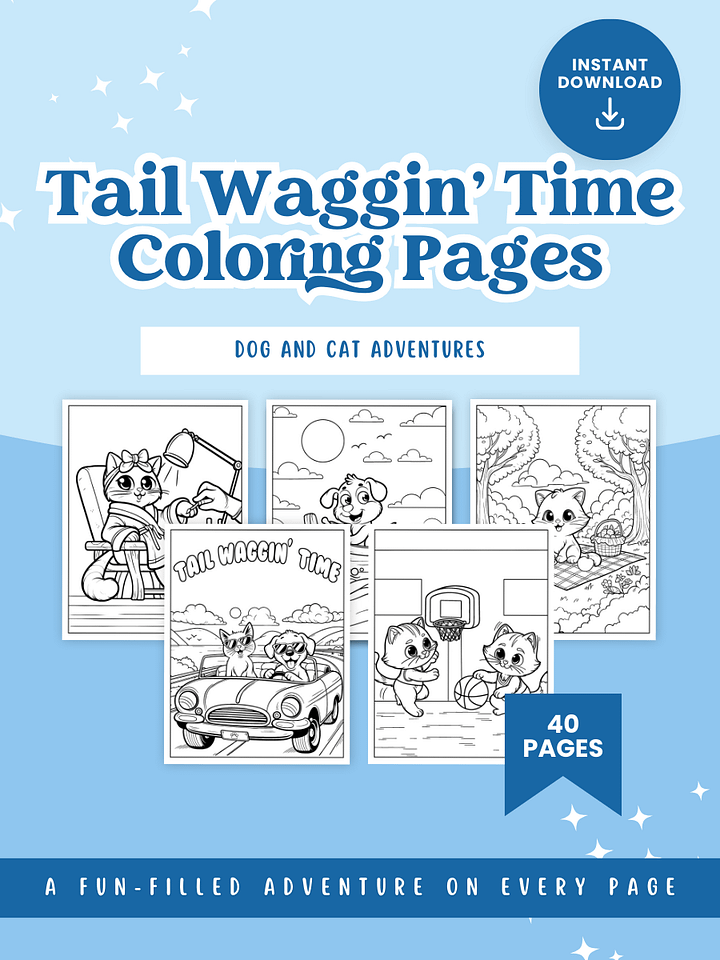Tail Waggin' Time Coloring Pages product image (1)