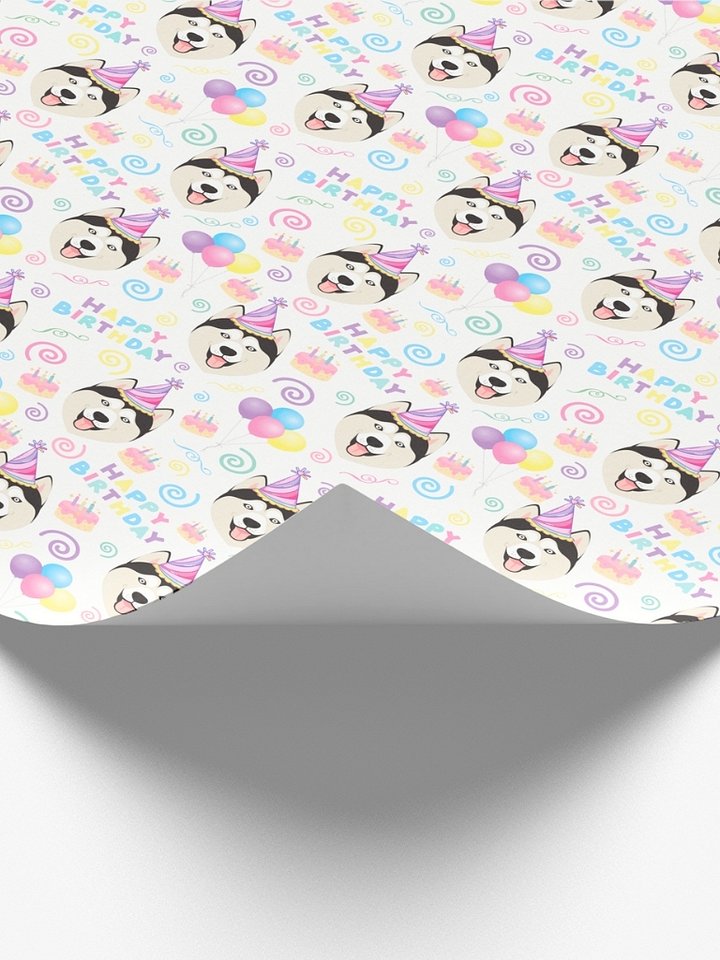 Siberian Husky Birthday Wrapping Paper product image (2)