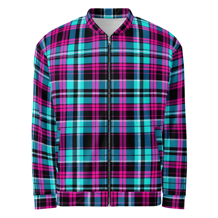 Vivid Checkered Chaos Bomber Jacket product image (1)