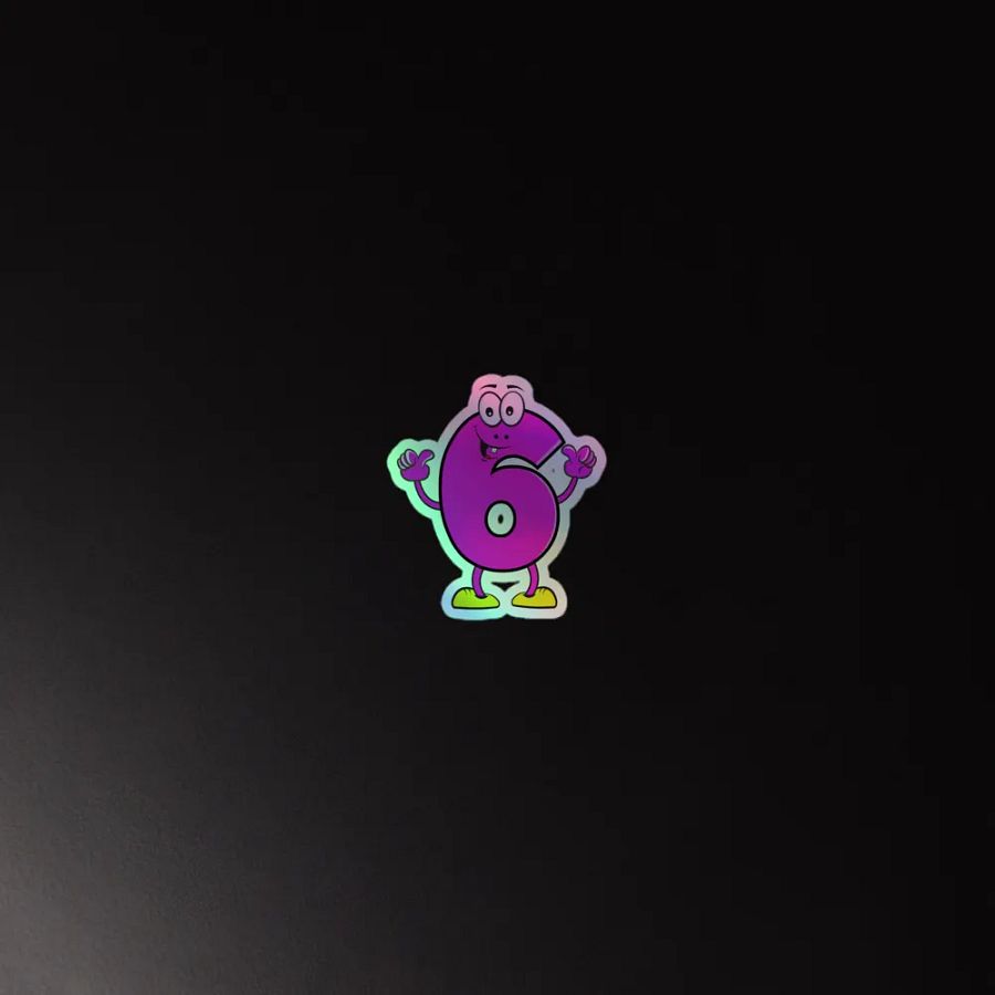 Number 6 Holographic Sticker Set product image (4)