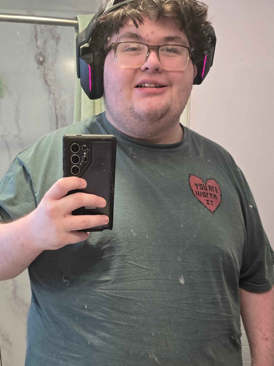You are worth it pixel heart Heavyweight T-Shirt product image (113)
