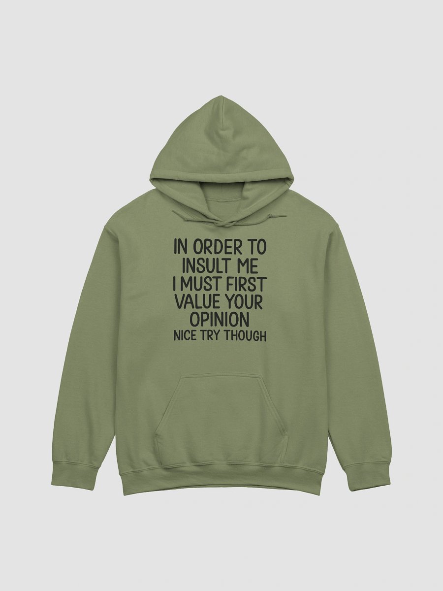 In Order to Insult Me I Must First Value Your Opinion – Funny Hoodie product image (1)