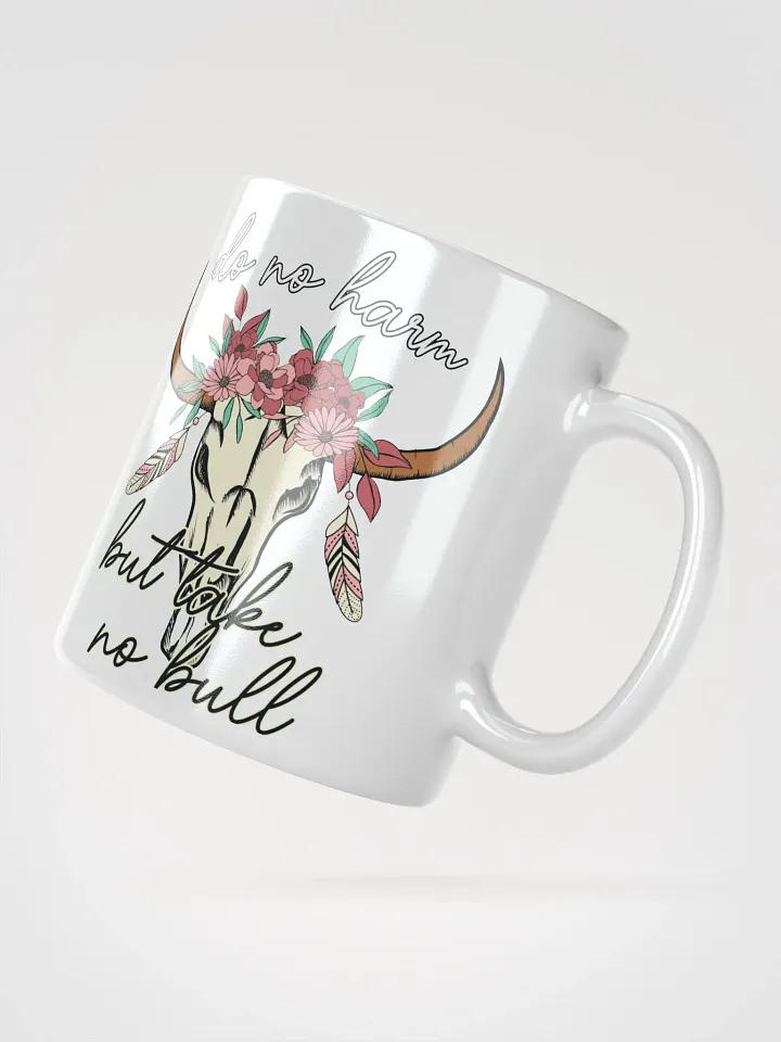 Do No Harm Floral Cow Skull Mug product image (2)