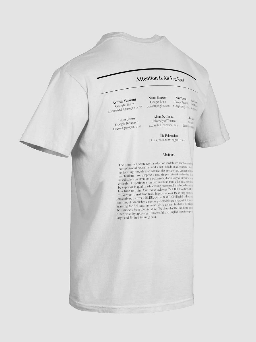 Attention Is All You Need T-Shirt product image (8)