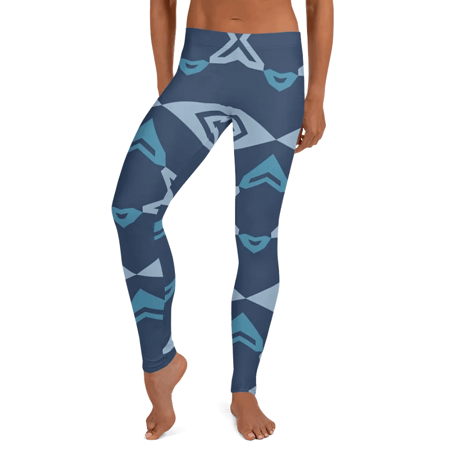 Symmetric Blue Geometric Allure Leggings product image (9)