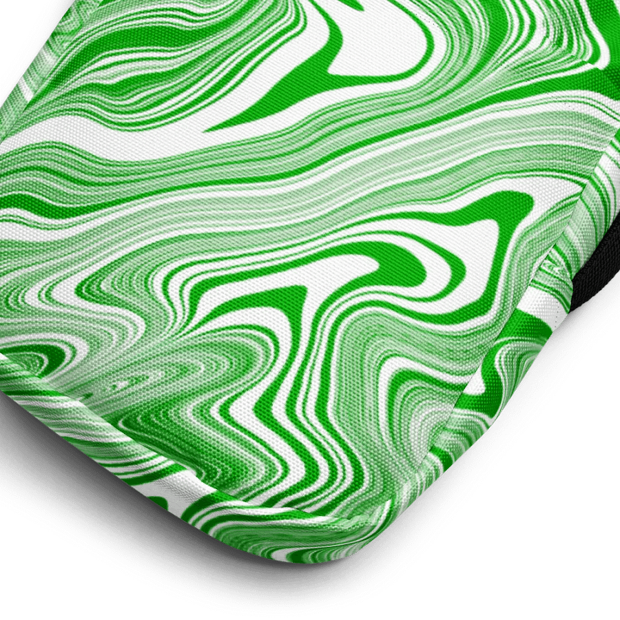 Utility Crossbody Bag - Green and White Liquid Swirls product image (8)