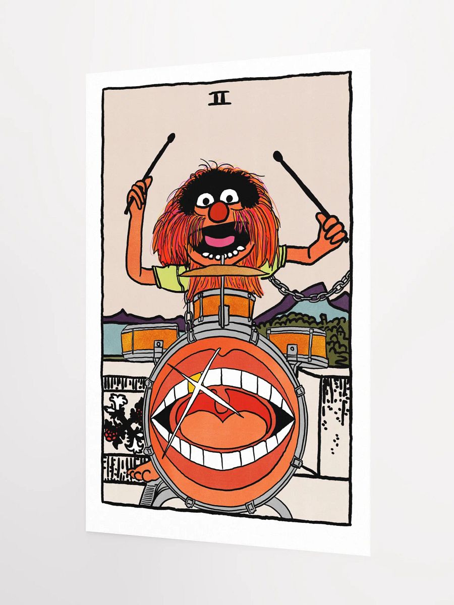 Animal Two of Wands Tarot Card Print product image (3)
