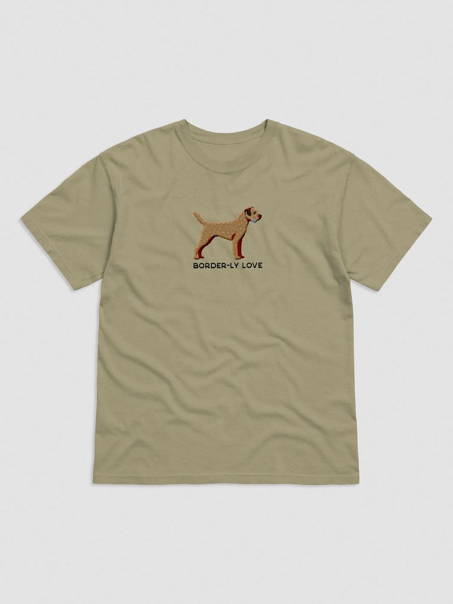 Border-ly Love T-Shirt(Embroidered) of a Border Terrier product image (1)