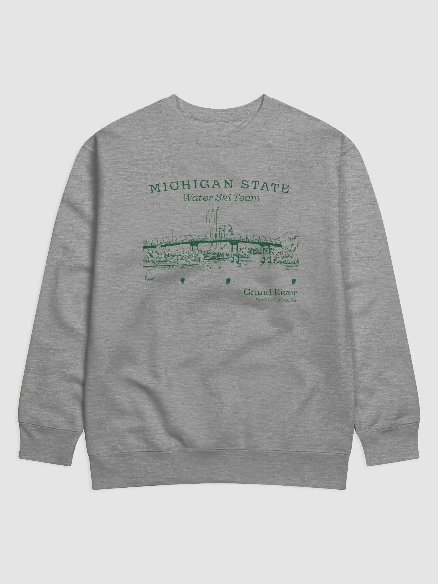 MSU Waterski Scenic Crewneck (Light) product image (1)