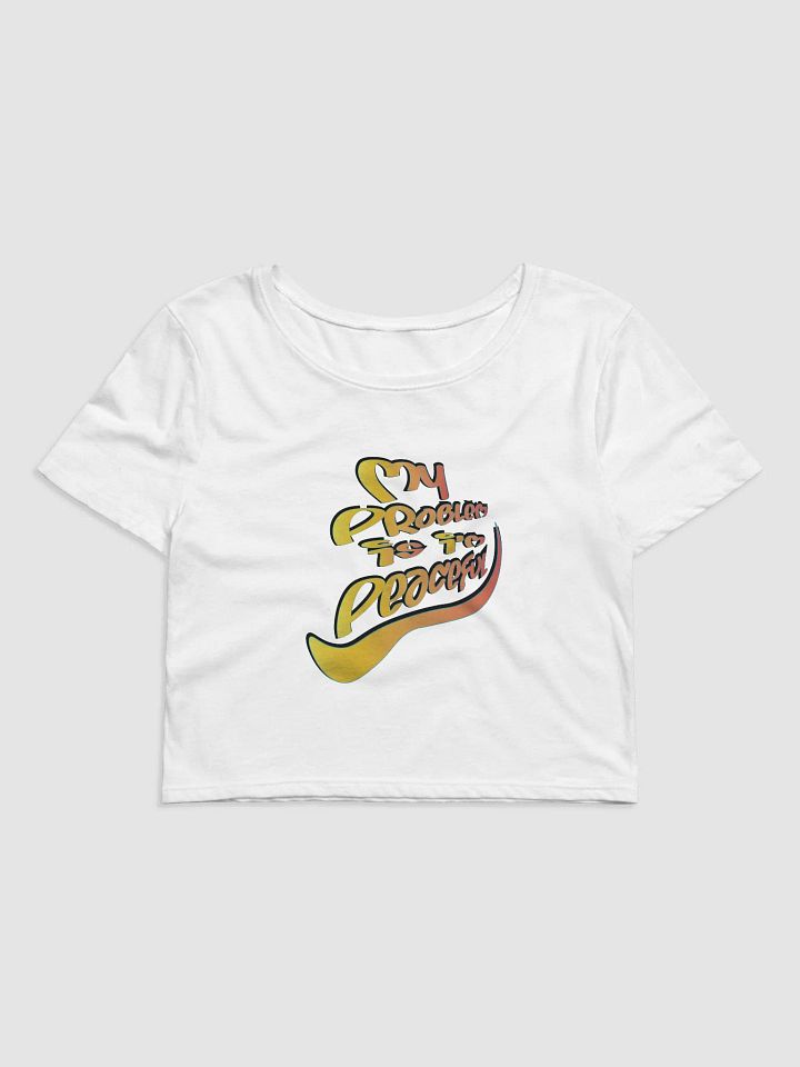 My Problem Is I'm Peaceful - Graffiti - Bella+Canvas Women's Crop Tee product image (1)
