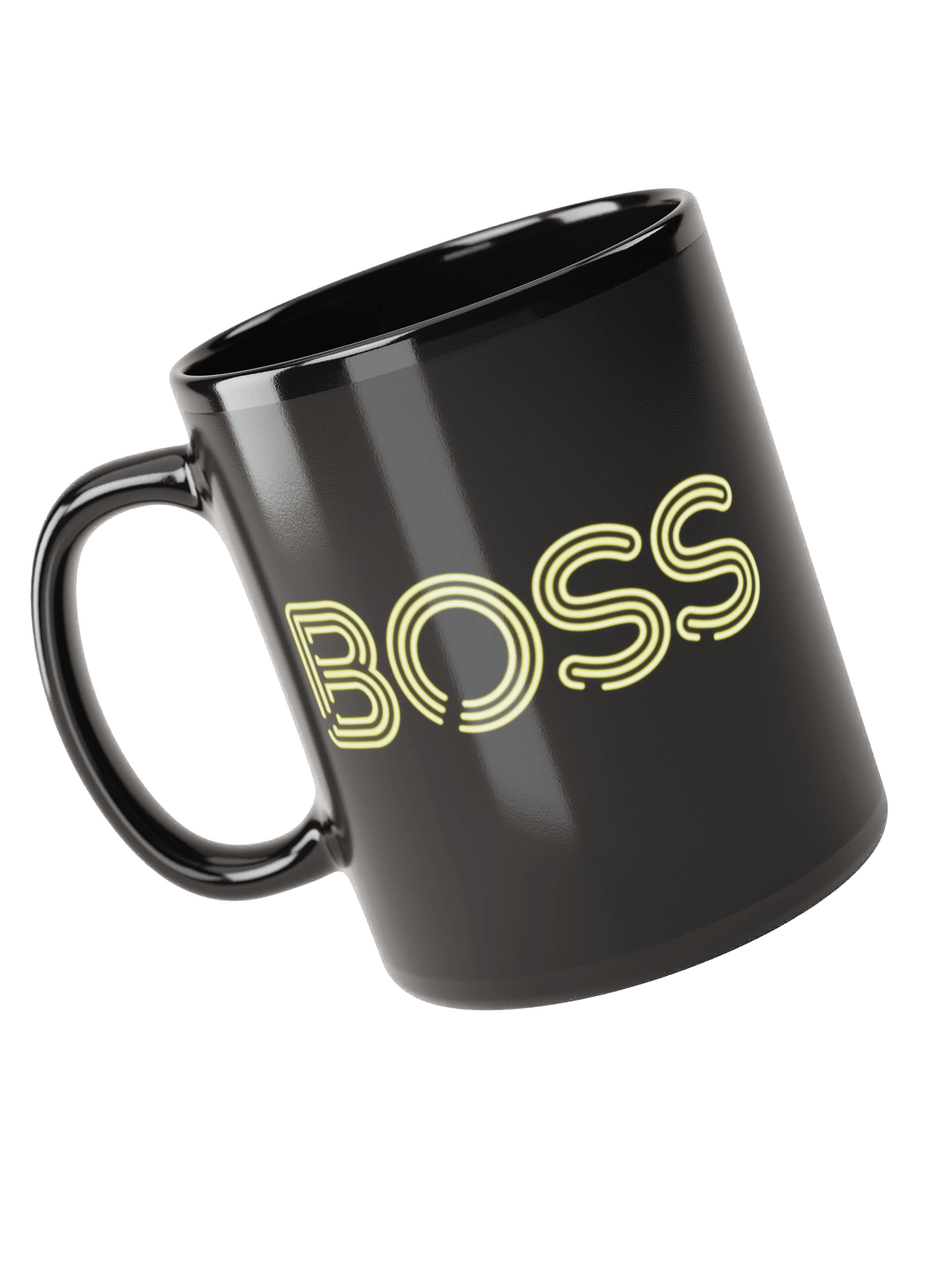 BOSS Neon Text Print Black Coffee Mug product image (4)