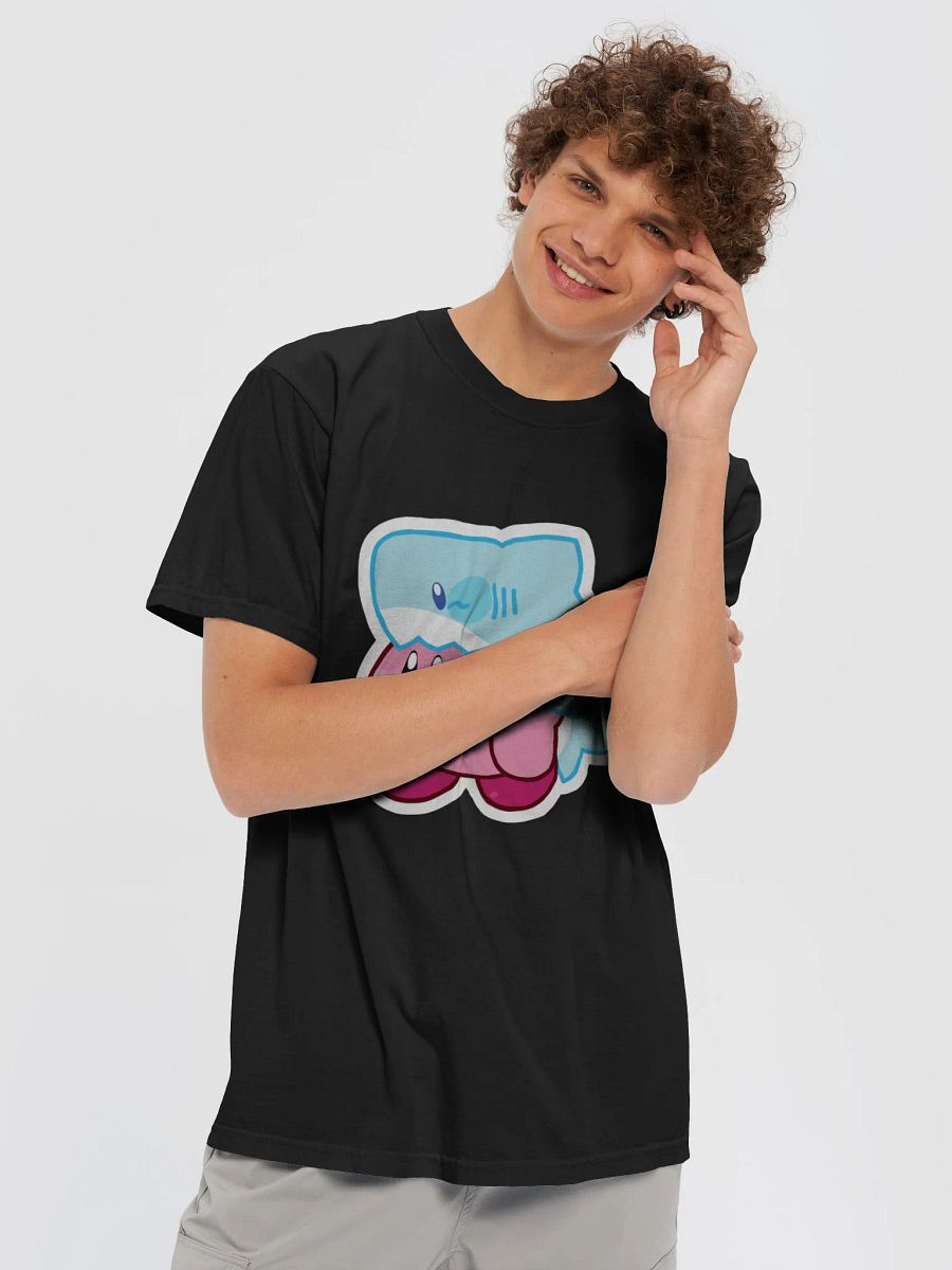 UNISEX KILLA_EMILY SHARK KIRBY EMOTE BLACK TEE product image (5)
