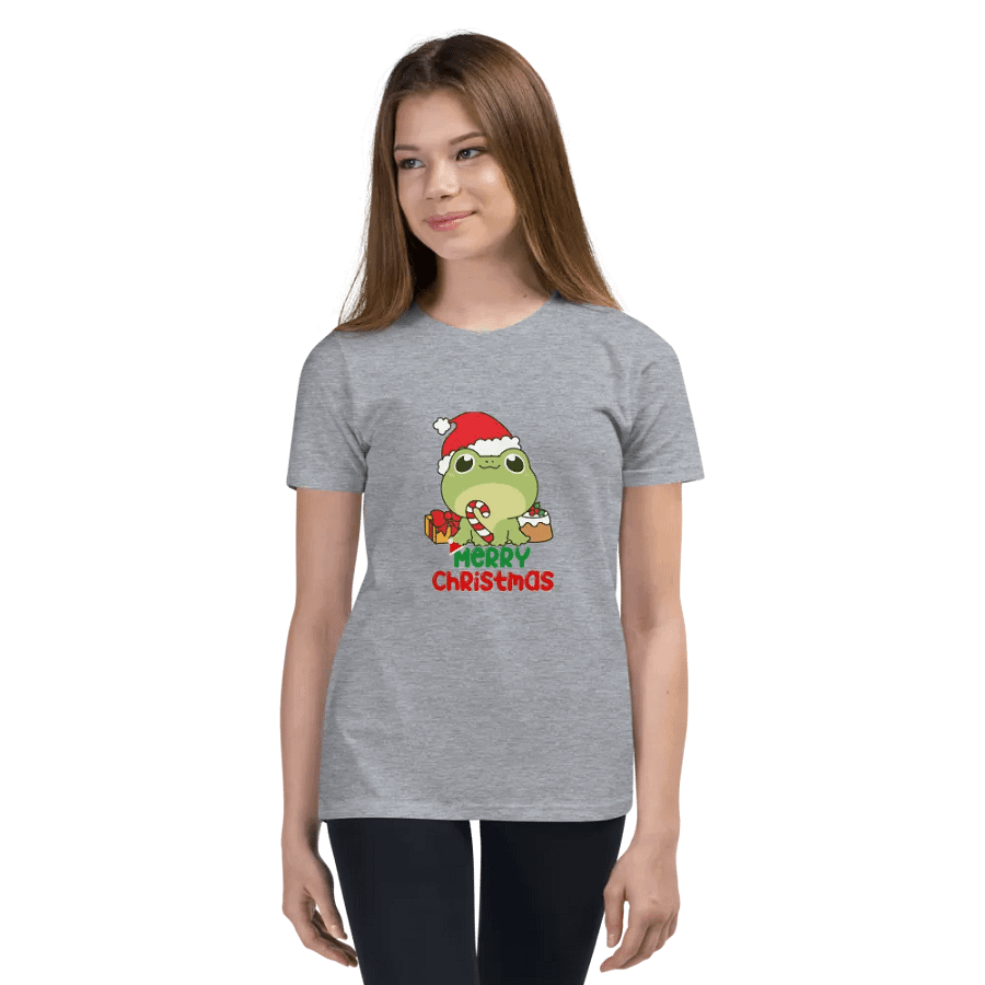 Festive Frog Christmas Youth T-Shirt product image (131)