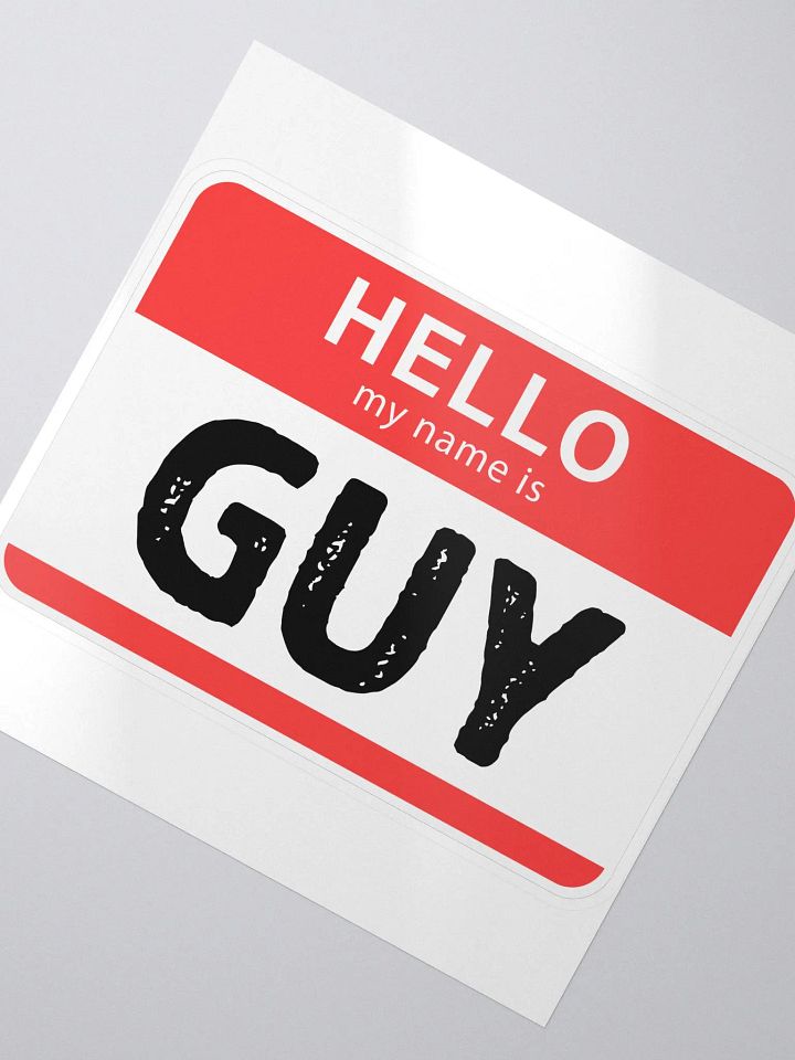 Hello my name is Guy sticker product image (2)
