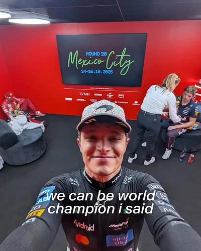 @lando is wild for this selfie 🤣 the championship is still anyone’s game between Lando, Oscar, and Max… how lucky are we with...