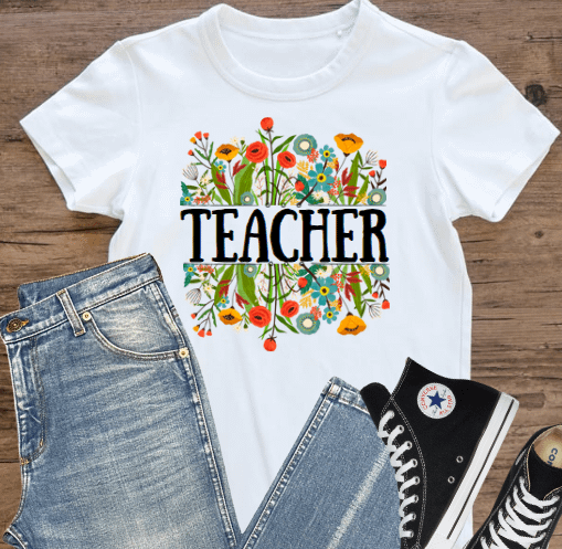 Teacher Floral T-Shirt product image (1)