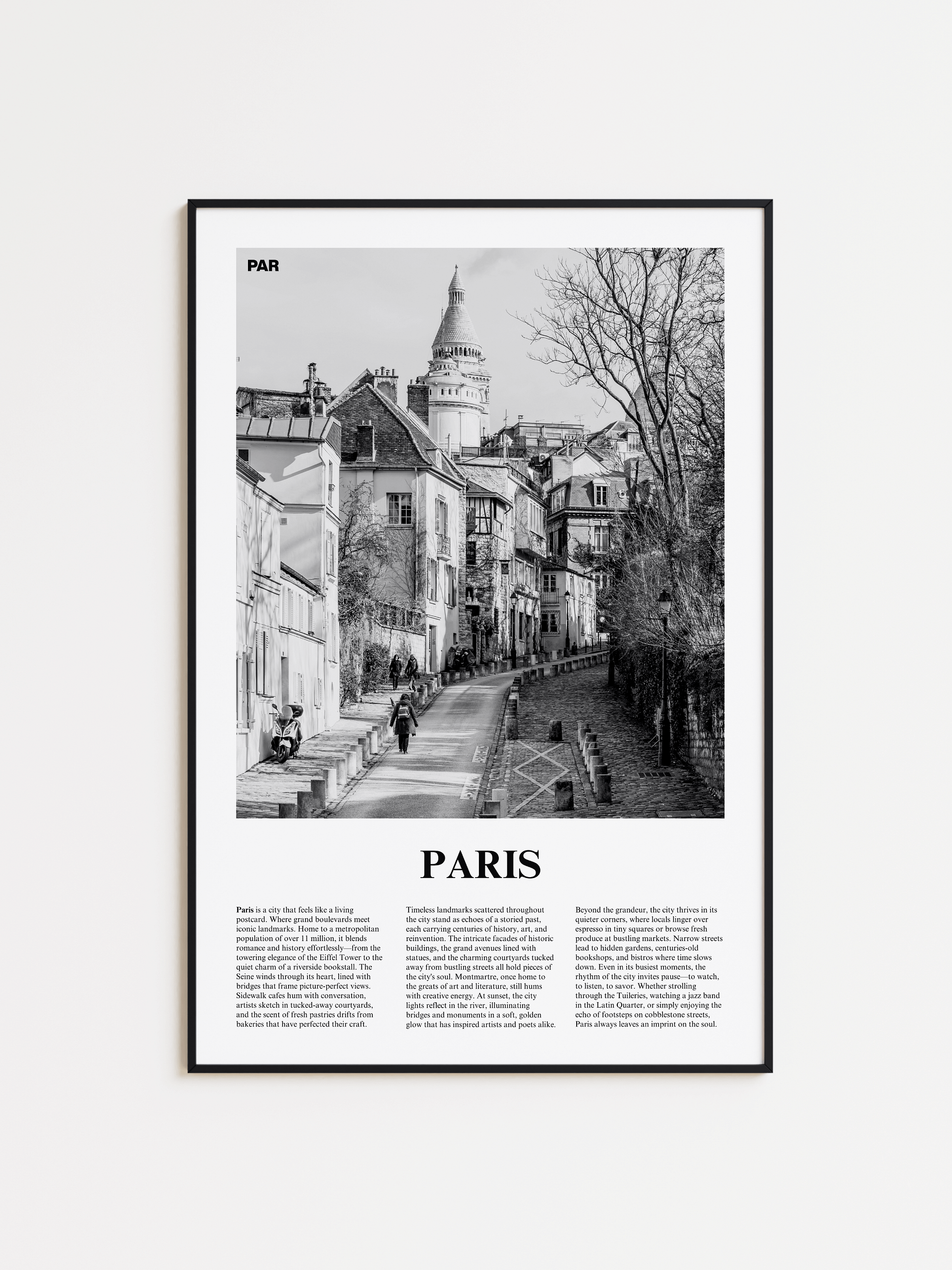 Paris 06 Newspaper Poster | Framed product image (1)