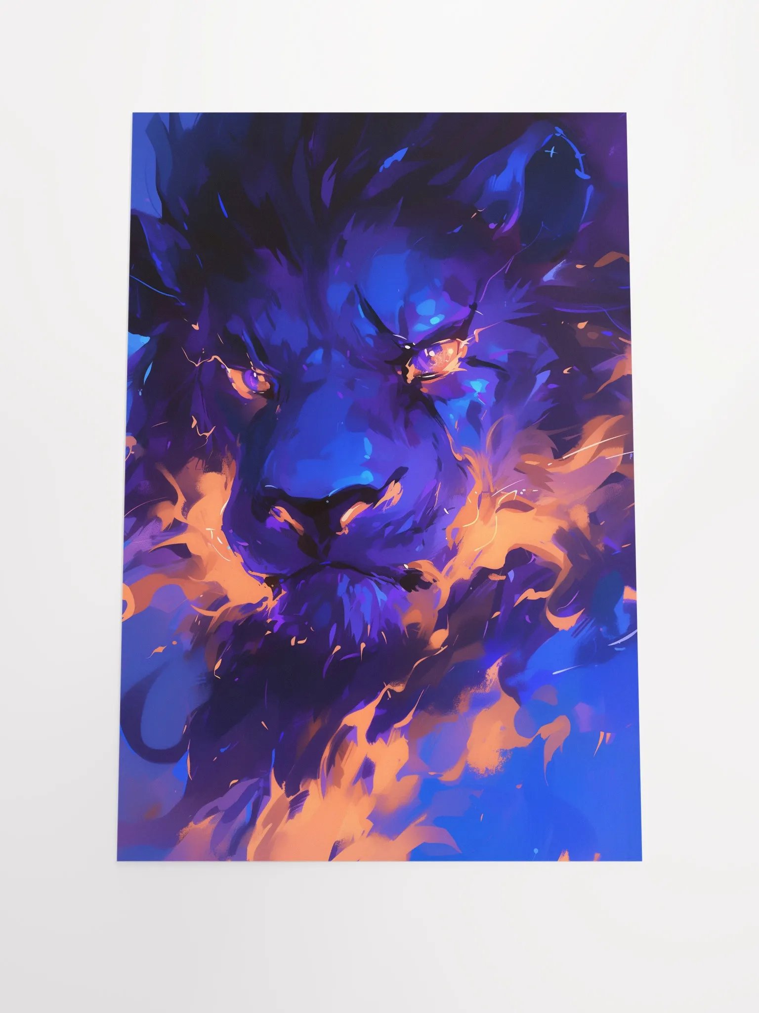 Fierce Flame Lion Poster product image (2)