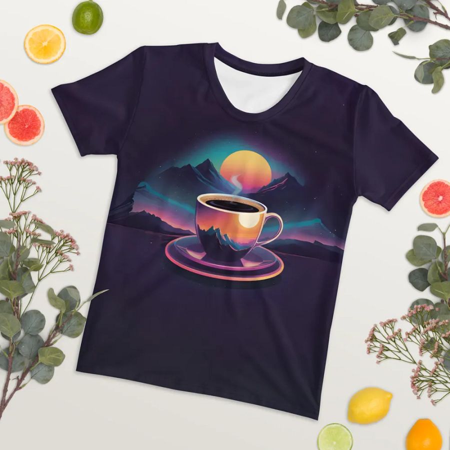 Coffee Sunset All Over Print T-shirt product image (7)