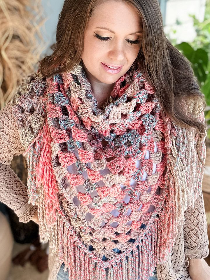 Shimmer Triangle Shawl Crochet Pattern product image (1)