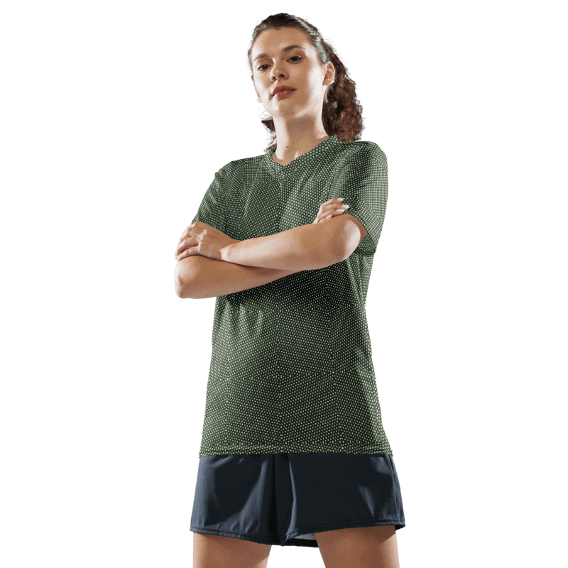 Abstract Reflecting Patchwork Circles Unisex V Neck Sports Jersey product image (10)