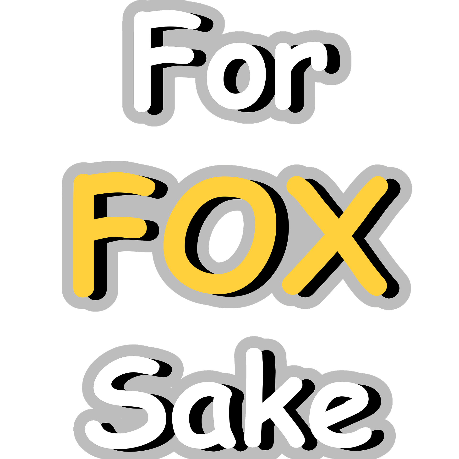 For Fox Sake Sticker product image (1)