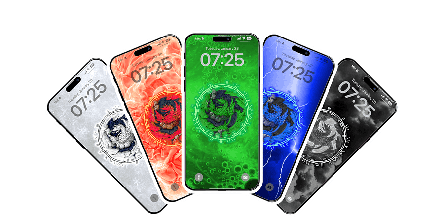 Chromatic Dragons Phone Wallpaper Pack product image (1)