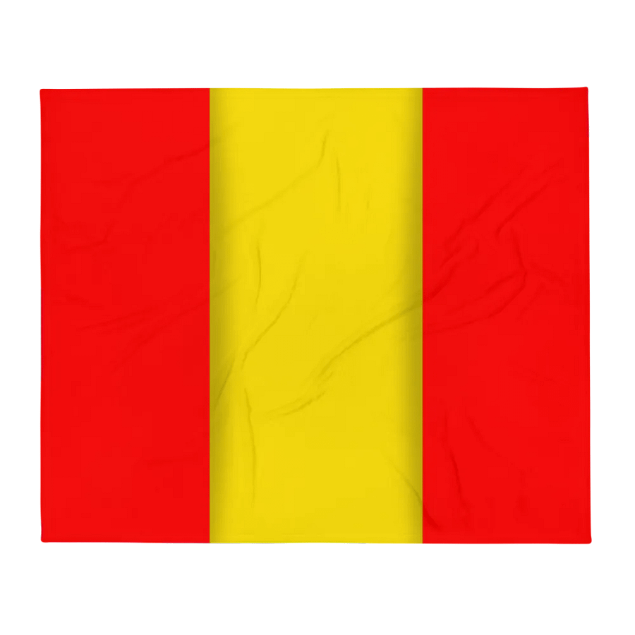 Red Yellow Red Flag Colored Throw Blanket product image (2)