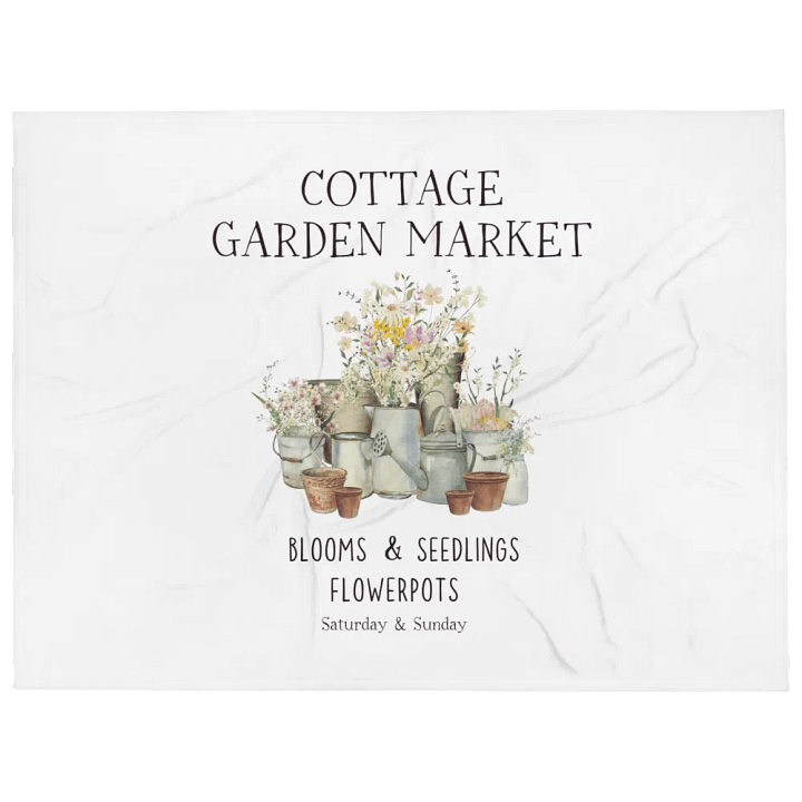 Cottage Garden Market Throw Blanket Throw Blanket product image (1)