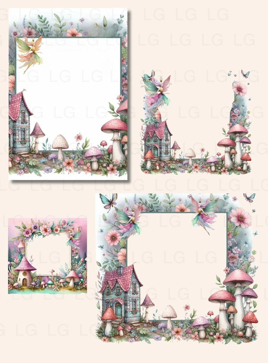 Beautiful Fairy Garden Graphics - Commercial POD Use product image (3)