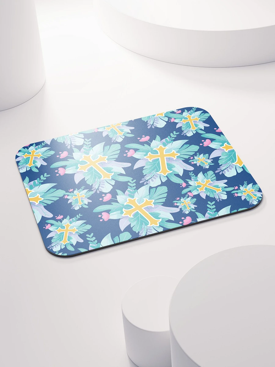 Floral Cross Patterned Mouse Pad product image (5)