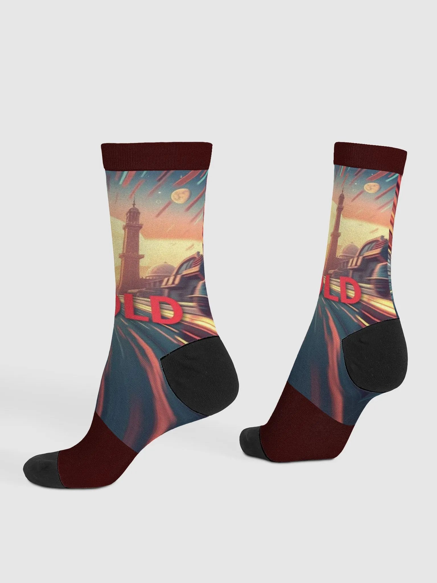 Radiant Sunburst Sustainable Crew Socks product image (3)