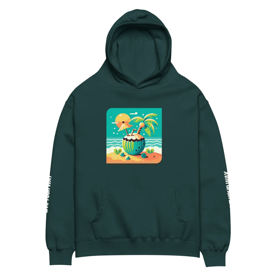 AS Colour Unisex Premium Oversized Hoodie | AI Design enjoy the coconut on the beach product image (2)