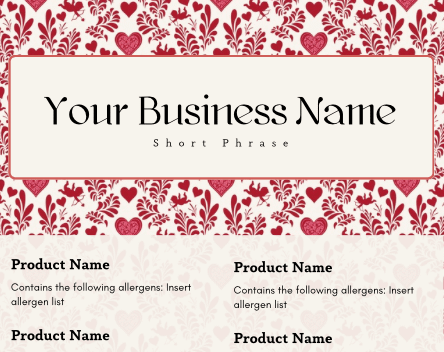 Lock and Key Cake Tasting Label Templates product image (6)