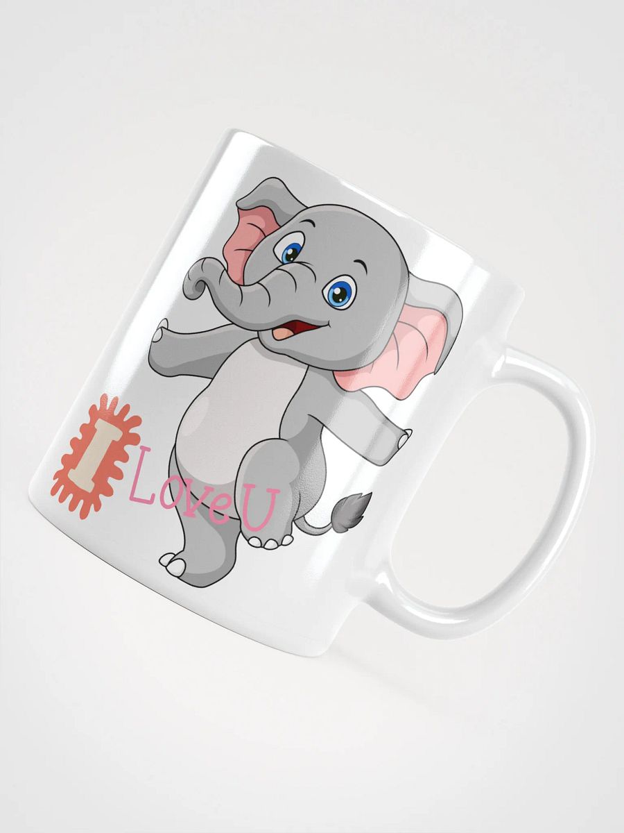 White Glossy Mug Elephant product image (4)