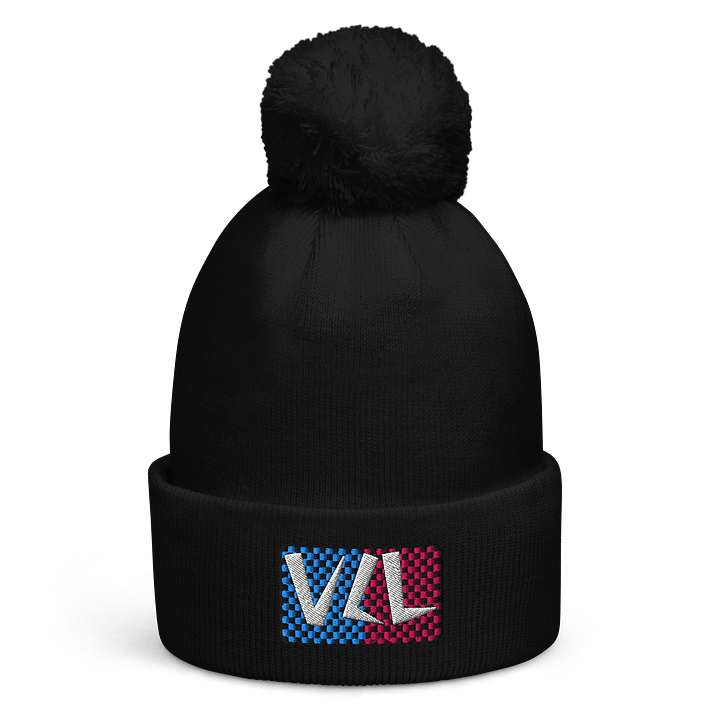VLL Checkered Pom-Pom Beanie product image (1)