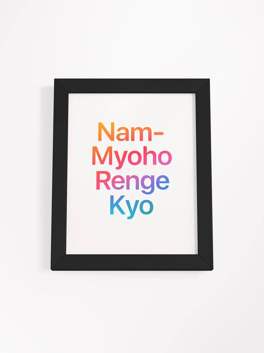 Nam-Myoho-Renge-Kyo Framed Wall Art product image (1)