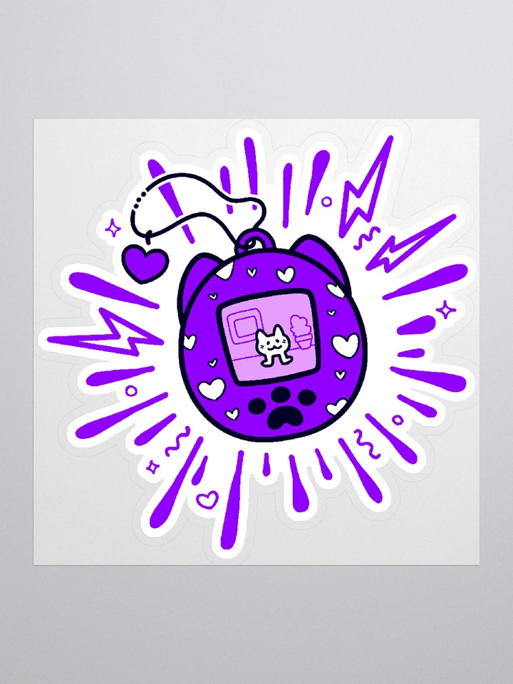 Lovely Digital Meow Sticker - Purple product image (1)