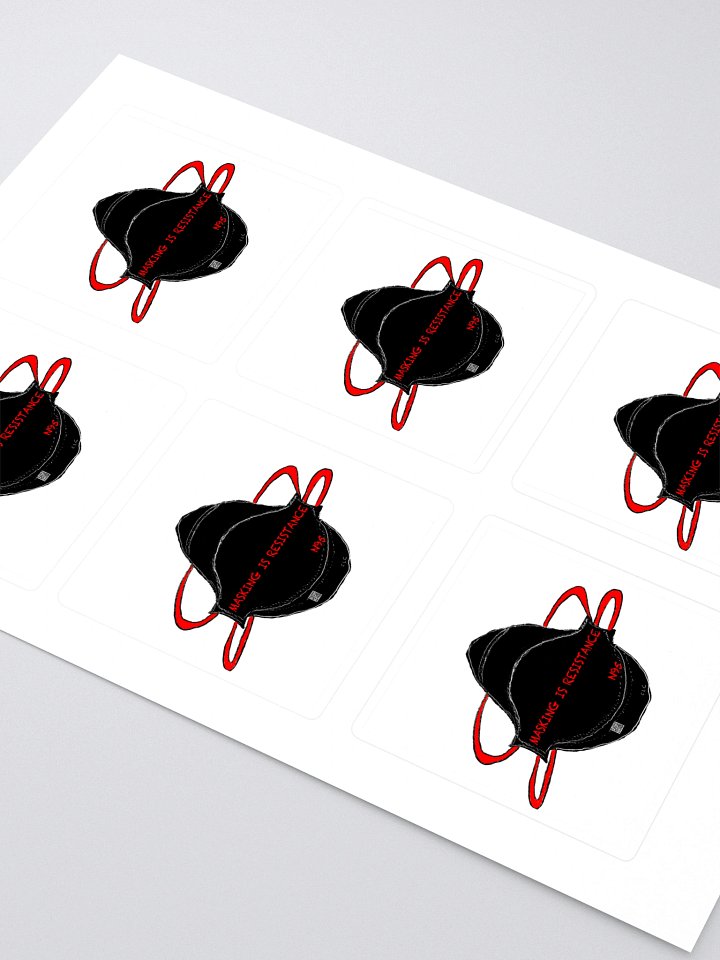Masking Is Resistance sticker 6 pack product image (2)